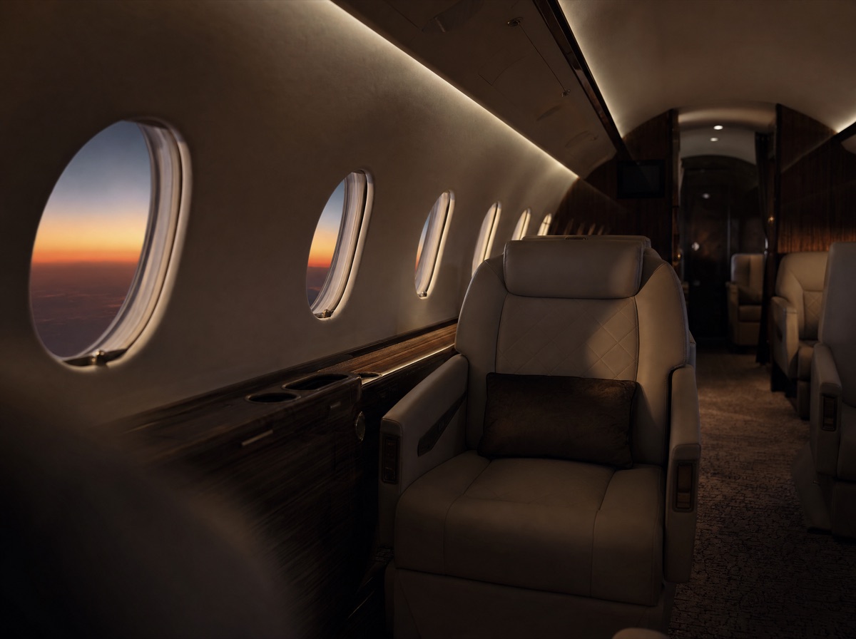 Private jet cabin